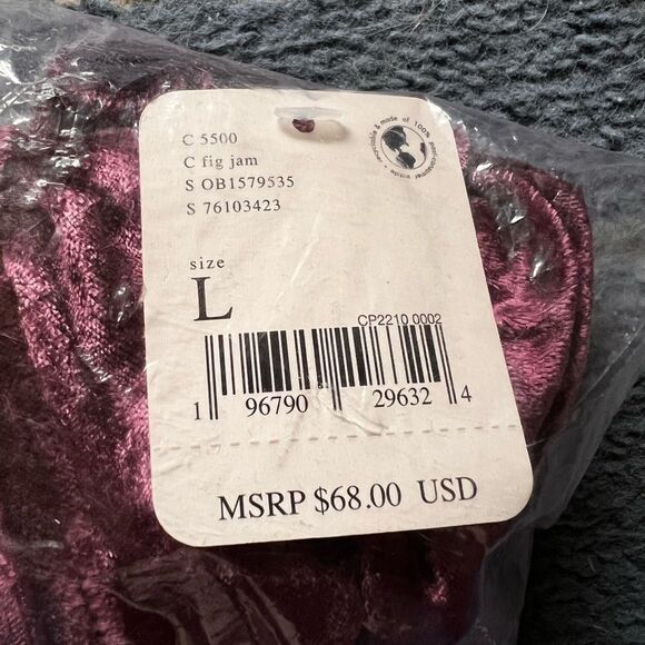 New Free People All Night Velvet Tunic Size Large Women’s Fig Jam - Picture 3 of 3